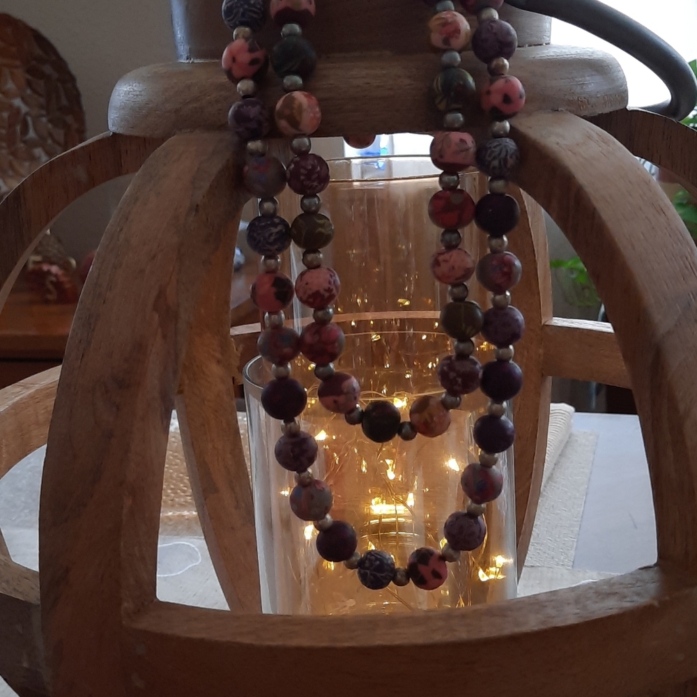 Rubber ball neckaces/set of 2